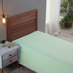 Lençol Cama Box Solteiro Avulso 100% Algodão Sem Elástico Liso Percal 