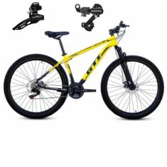 Bicicleta Mtb Aro 29 Gti Roma 21v Index Alumínio Freio Mecânico Suspensão 80mm Cambios Shimano-Unissex