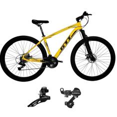 Bicicleta Mtb Aro 29 Gti Roma 21v Index Alumínio Freio Mecânico Suspensão 80mm Cambios Shimano-Unissex