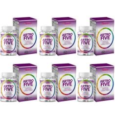 6x Artrofive Colágeno Tipo II, Cálcio, Magnésio, Vit D3 e k2 60 Capsul