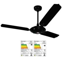 Ventilador teto new eco 3 pas 127v preto venti delta, 110V