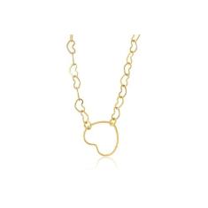 Pulseira De Corrente De Corações Folheado Em Ouro 18k - Floratta Joias