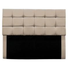 Cabeceira Estofada Cama Box Casal 140 cm Bianca Suede - Black House De