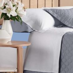 Lençol Elástico Solteiro 200 Fios Privilege Andreza Azul - Andreza Enx