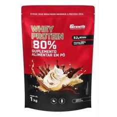 Whey Protein Concentrado 80% Growth Supplements (1KG) (Cappuccino)