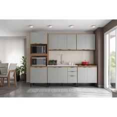 Cozinha Completa Firenze 5 Peças 14 Portas 2 Gavetas Amendola/Nude Prime Tx