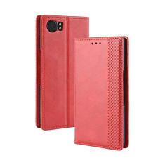 Capa para BlackBerry KEYONE, capa flip carteira de couro para BlackBerry KEYONE, capa magnética retrô para celular, capa carteira de telefone com compartimentos para cartão