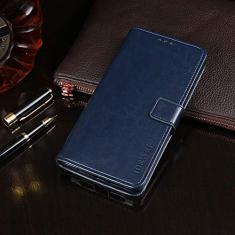Capa compatível com Oukitel K10, capa carteira flip de couro com compartimento para cartão, suporte e fecho magnético, capa para Oukitel K10