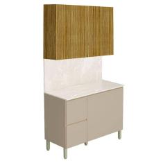 Cozinha Modulada Art 2 Peças 120cm Freijó Vanilla Riscatto- Kits Paraná