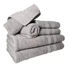 Jogo Toalhas 2 Banhos 2 Rostos 2 Pisos Grande Grossa Cinza