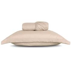 Jogo De Lençol Solteiro Slim Percal 200 Fios 2 Peças - Bege