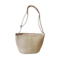 Bolsa Feminina de Praia Transversal Sintética bege - Lynx produções