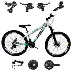 Bicicleta Vikingx 21v Aro 26 Tuff 25 Aluminio Shimano Mtb Freeride Sus