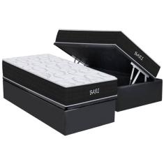 Conjunto Box Baú King: Colchão Espuma Orthoflex D45 Bari + Base Crc Courano Gray(193x203)