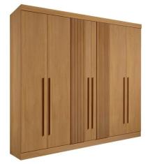 Guarda Roupa Casal 6 Portas 6 Gavetas - Da Vinci Plus Ripado-Cinamomo 