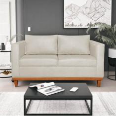 Sofá 2 Lugares 140cm Linho Bege Esper - Maranata Estofados