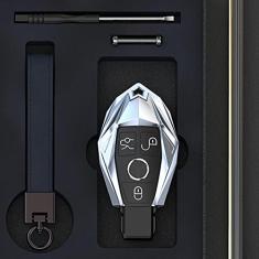TPHJRM Porta-chaves do carro Capa de liga de zinco inteligente, adequado para Mercedes Benz Classe ABCS AMG GLA CLA GLC W204 W205 W176 221, Porta-chaves do carro ABS Smart porta-chaves do carro