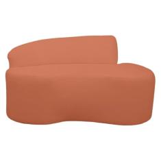 Sofa Organico Curvo 2 lugares 145 cm Boucle Terracota