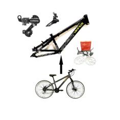 Bicicleta Aro 26 Vikingx Tuff Preto 21v Alumínio Câmbios Shimano Freio