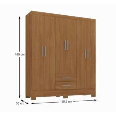 Guarda Roupa ROUPEIRO 6P. ABRIR 2G RODIAL NATAL CINAMOMO 50GR6223