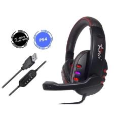 Fone Headset Gamer Pc Headset Ps4 Ps3 Jogo E Chat Vermelho KP359 - SEL