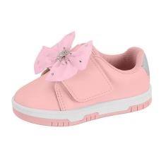 Tenis Molekinha Com Laco Cabedal-Feminino
