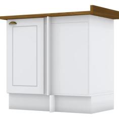 Balcão Para Cozinha Canto Reto 1 Porta com Tampo Emily - Espresso Móve