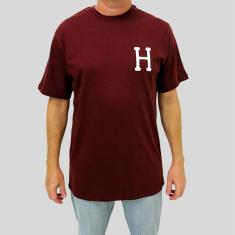 Camiseta Huf Silk Essentials Classic H Vermelha Masculina-Masculino