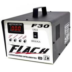 Carregador Inteligente 30A 12V de Bateria com Auxiliar de Partida FLACH-F30