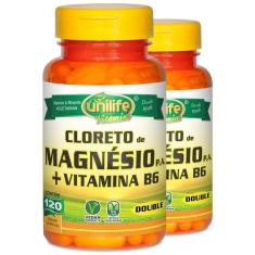 Kit 2 Cloreto de Magnésio p. a. 800mg Unilife 120 cápsulas