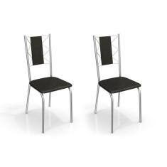 Conjunto com 2 Cadeiras Lisboa Preto
