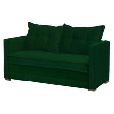 Sofa Cama 02 Lugares Londres Suede Verde D`monegatto Suede Verde