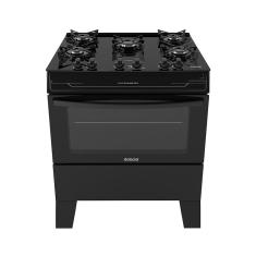 Fogão Itatiaia 5 Bocas Electra Glass Plus com Mesa de Vidro e Acendimento Automático Bivolt – Preto