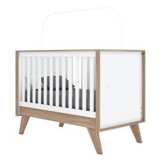 Berço Americano Confete Branco Brilho Jequitibá Hp - Henn