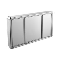 Armário Espelheira Para Banheiro 3 Portas 73x45cm Astra LBP14/S Alumínio