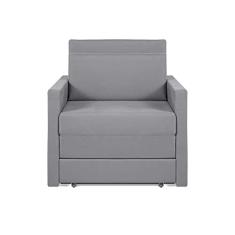 Sofá Cama Castor Solteiro Salerno Max Suede Cinza