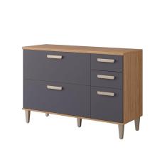 Balcão para Pia 1 Porta e 4 Gavetas Eliana Yescasa Freijó/Titanium