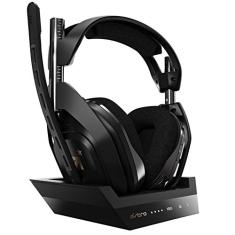 Headset Sem Fio ASTRO Gaming A50 + Base Station Gen 4 com Áudio Dolby/Dolby® Atmos para Xbox Series, Xbox One, PC, Mac - Preto/Dourado