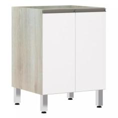 Balcão de Cozinha sem Tampo 60cm 2 Portas Luci Luciane Móveis, Legno C