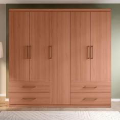 Guarda-Roupa Casal Bartira Texas com 224 cm de Largura, 5 Portas e 4 Gavetas