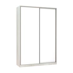Guarda-roupa 2 Portas De Correr 160Cm Crema Com Branco Mat