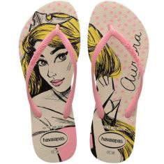 Chinelo Havaianas Slim Princesas Disney Feminino