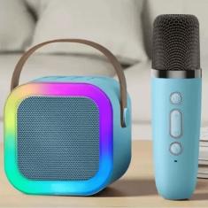 Caixa De Som 1 Microfone Speaker Infantil Sem Fio Portátil