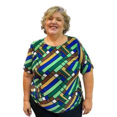 Blusa Feminina Liganete Manga Abertura Comprida Plus Size