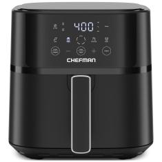 Fritadeira Elétrica Air Fryer 5,7L com 4 Predefinições, 110V 1500W, Chefman, Preta