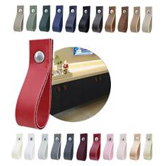 Kit com 16 Puxadores Doko Parafuso para Móveis Armário Guarda Roupa Gaveta Porta Baús Caixas Bandeja Cesto Tábua - Cor Textura de Couro