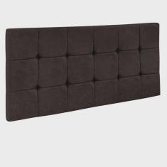 Cabeceira Painel Sleep para Cama Box Casal 1,60 m Suede Marrom - D'Rossi