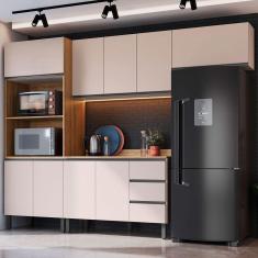 Cozinha Completa Jequitibá 9 Portas 3 Gavetas Montana/Fumê - Quiditá Móveis
