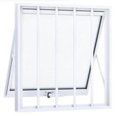 Janela Maxiar Banheiro Grade Esquadria Brasil 50x50 Branco [f123]