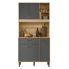 Armario de Cozinha Erva Doce 90 cm 6 Portas e 1 Gaveta - Nicioli, Frei